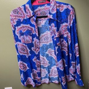 Patterned button up shirt